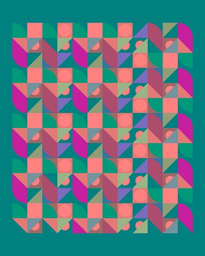 Retro Abstract Geïnspireerd door Piet Mondriaan