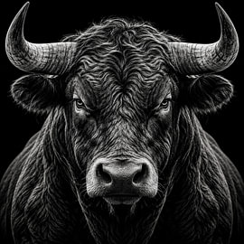 Primordial Power – Taurus in Black and White by Elisabeth Rozenberg
