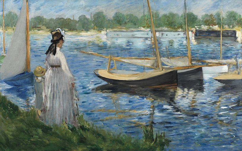 Oevers van de Seine bij Argenteuil, Édouard Manet van Meesterlijcke Meesters