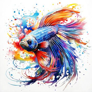 Bunter Kampffisch von ARTemberaubend
