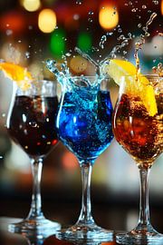 Des cocktails rafraîchissants avec des spritzers sur Poster Art Shop