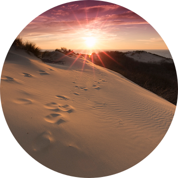 Zonsondergang in de duinen van Westduinpark Den Haag van Rob Kints