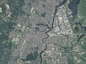 Luchtfoto van Haarlem van Maps Are Art thumbnail