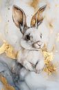 Rabbit with gold accents by Imperial Art House thumbnail