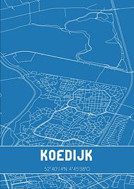 Blaupause | Karte | Koedijk (Noord-Holland) von Ortsdrucke