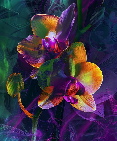 Neon Orchyds by DNH Expressions