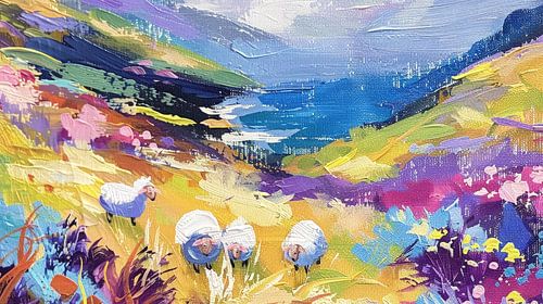 Schapen bij de Schemering