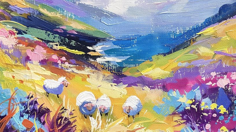 Sheep at dusk by ByNoukk