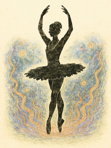 Ballerina in Graziöser Anmut - Sanfte Farben von A.D. Digital ART