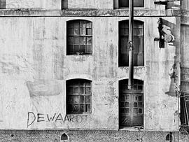 Leiden the flour mill in black and white. by Ber Zonneveld