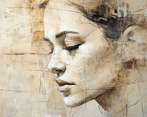 Portrait Earth tones | Calm Expression by ARTEO Paintings