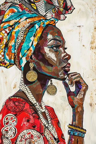 L'élégance africaine - Portrait coloré