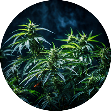Cannabisplant op zwarte achtergrond van ArtOfPictures