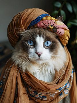 Kat met tulband van haroulita