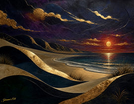 Deco After Dark – The Amber Tide van Johannas Art Creations