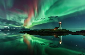 Hemelse magie in Noorwegen van fernlichtsicht