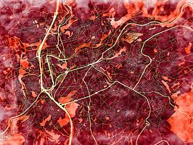 Karte von Verviers im stil 'Amber Autumn'