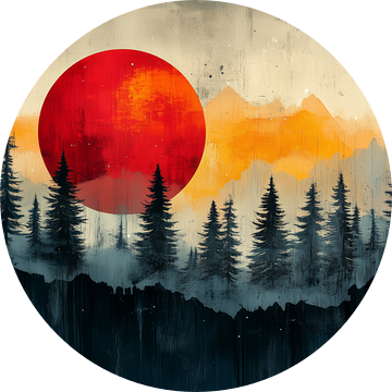 Zonsondergang in de Mistige Bergen