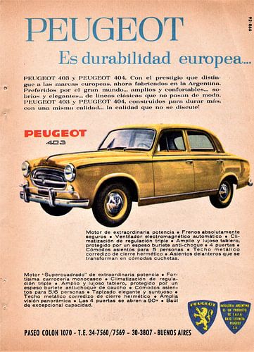 Peugeot 403 reclame