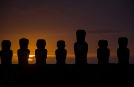 sunrise on Easter Island, Rapa Nui