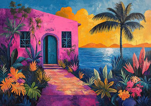 Op Matisse geïnspireerd Mediterraan Zeezicht Zee Fauvisme