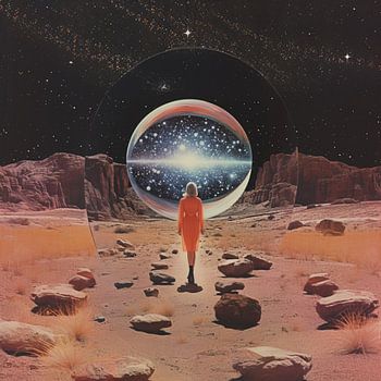 Entrer dans une autre dimension Collage Art