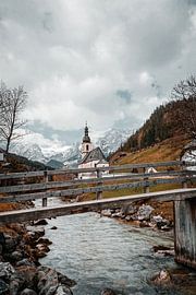 Church St. Sebastian in Ramsau grey by Rafaela_muc