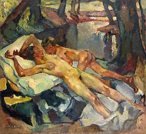 Nudisten an einem Sommertag, LEO PUTZ, 1925