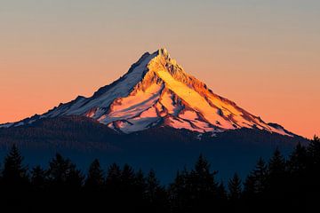 Berglandschap bij zonsopgang van Poster Art Shop