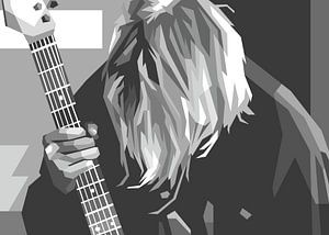 Popart des cheveux gris de Kur Cobain sur Rizky Dwi Aprianda