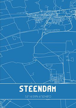 Blueprint | Carte | Steendam (Groningen) sur Rezona