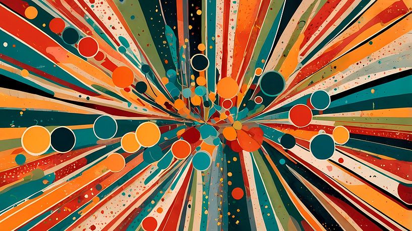 Colorful Retro Burst by Georgia Chagas