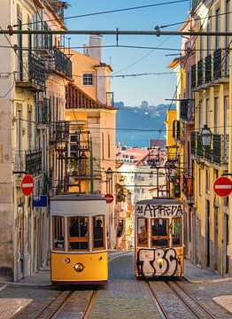 Elevador de Bica, Lisbon, Portugal by Adelheid Smitt
