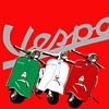 Vespa's op rood van Jole Art (Annejole Jacobs - de Jongh)