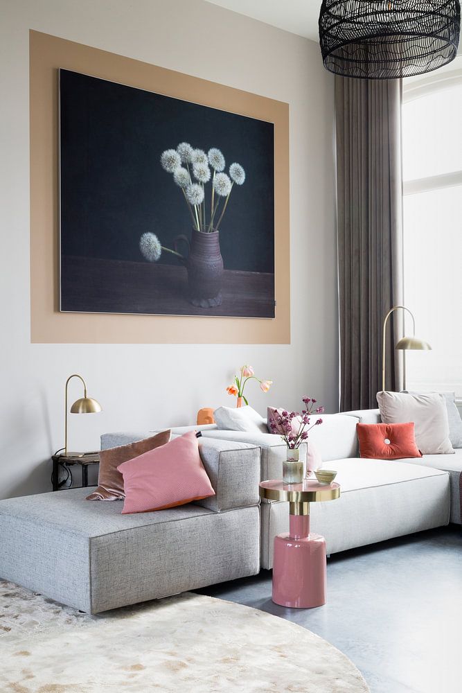 Een bosje geluk, paardenbloemen in de stijl van de oude meesters (gezien bij vtwonen)  van Joske Kempink 