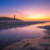 Le phare de Texel au coucher du soleil. sur Photographie de Justin Sinner (Photographe à Texel)
