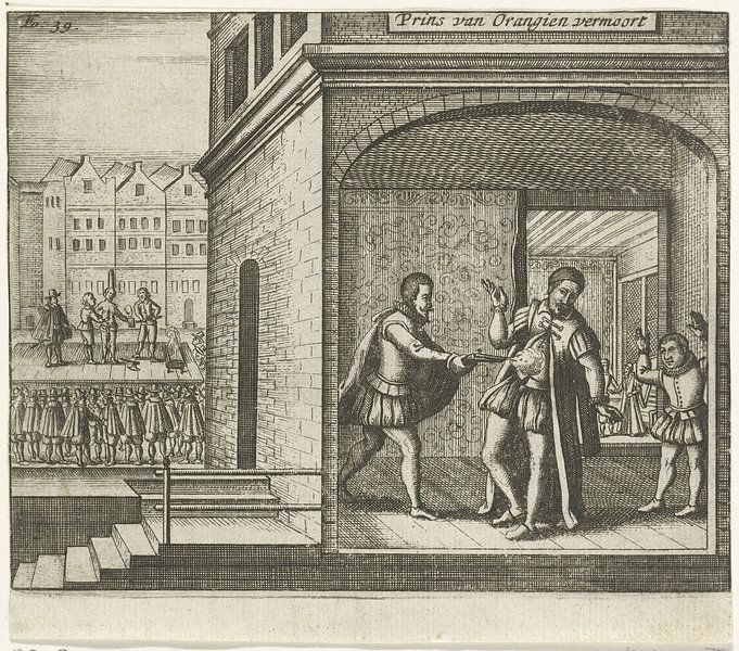 Ermordung des Prinzen von Oranien, 1584, anonym, 1620 - 1699 von Marieke de Koning