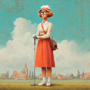 Warten auf Golfkumpel