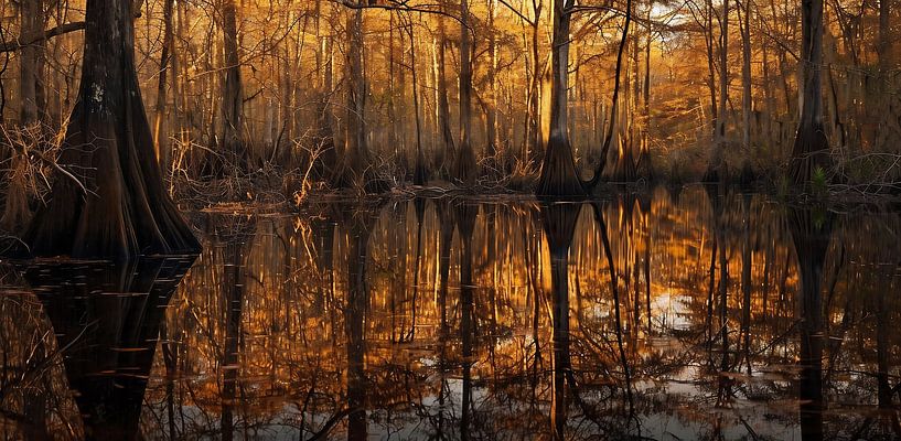 Spiegelungen im Wasser von fernlichtsicht