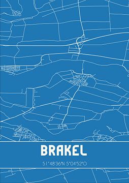Blaupause | Karte | Brakel (Gelderland) von Rezona