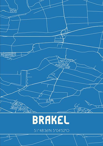 Blueprint | Map | Brakel (Gelderland) by Prints of Place