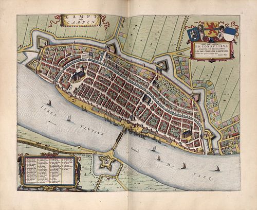 Kampen, Stadsplattegrond Joan Blaeu 1652
