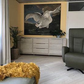 Customer photo: The endangered swan, Jan Asselijn, on art frame