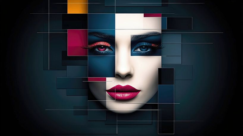Zersplitterte Realität: Farben der Zukunft von Klaus Tesching - Art-AI
