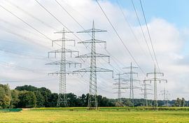 High-voltage pylons Gronau by Richard Wareham