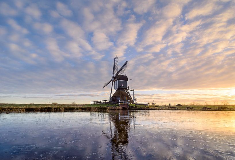 Windmill on Ice van Martijn van der Nat