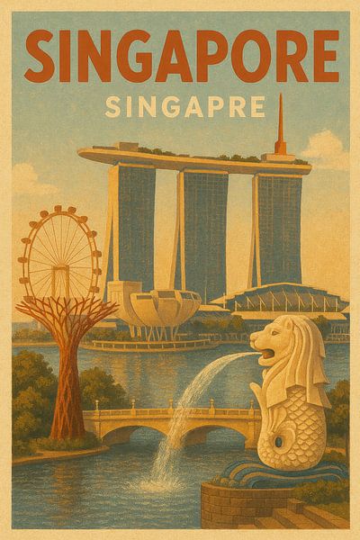 Singapur von Poster Art Shop