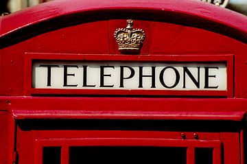 Closeup van een Londense telefooncel van Marcel Römer