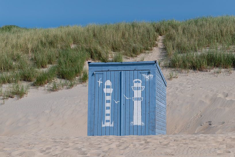 Blaue Strandhütte von Mark Bolijn