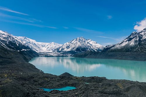Tasman Glacier bij Mount Cook in Nieuw-Zeeland